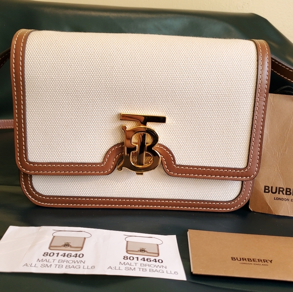 NWT$2150 Burberry TB Canvas Leather Crossbody Bag - Picture 16 of 16
